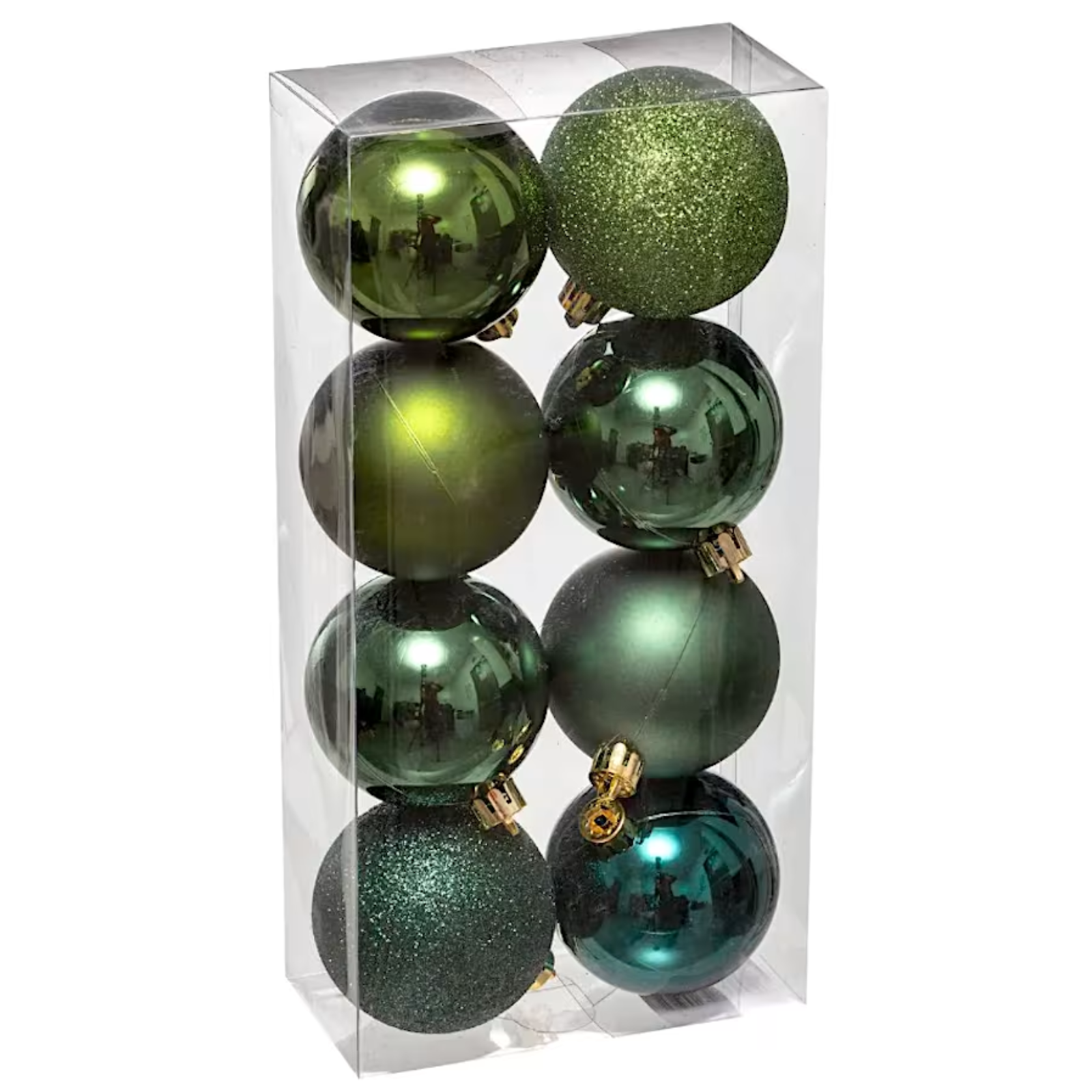 Palline per albero di natale set 8pz Ø 7 cm verde decorazioni natalizie