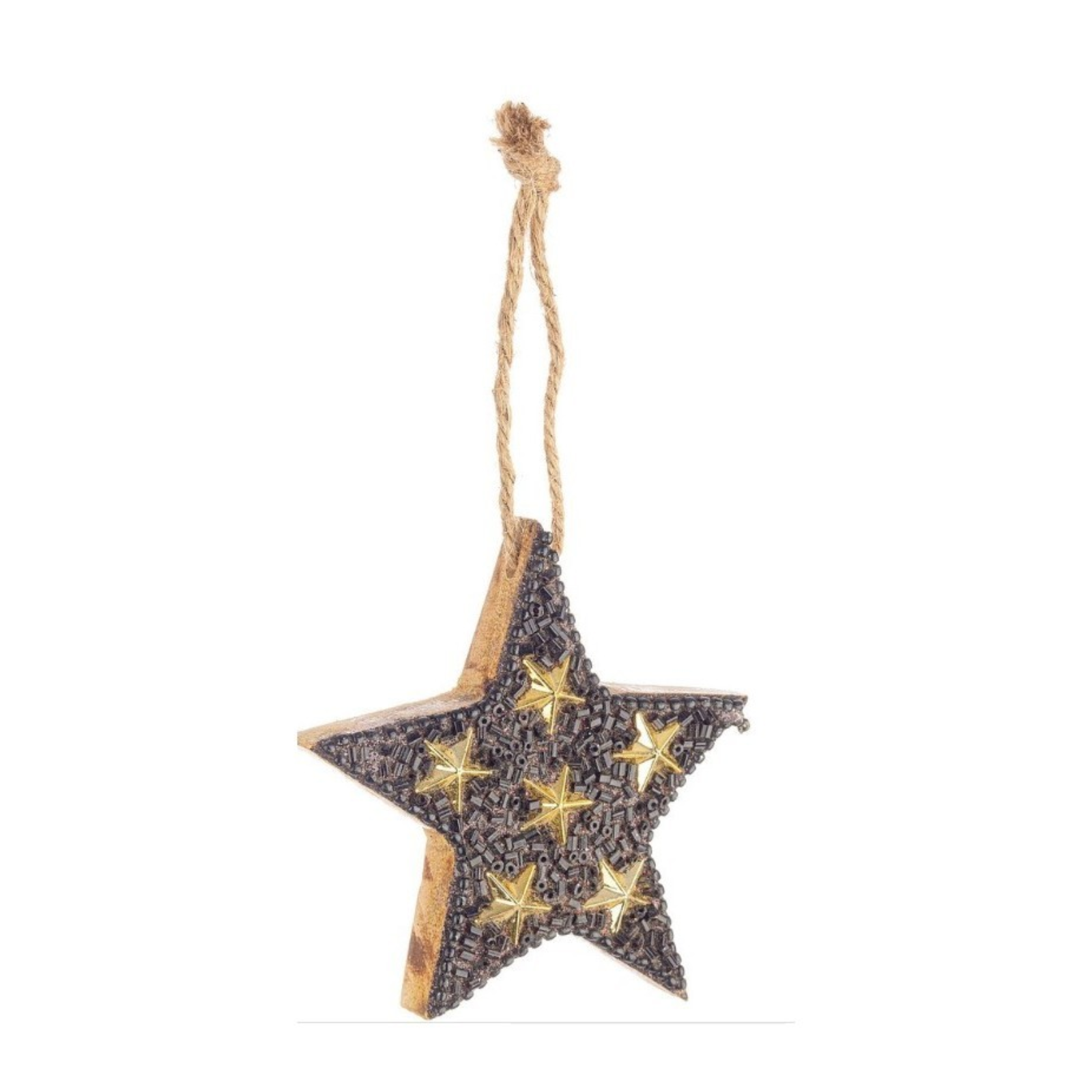 Set 6 Pz pendaglio per albero di natale stellina decorazione natalizia