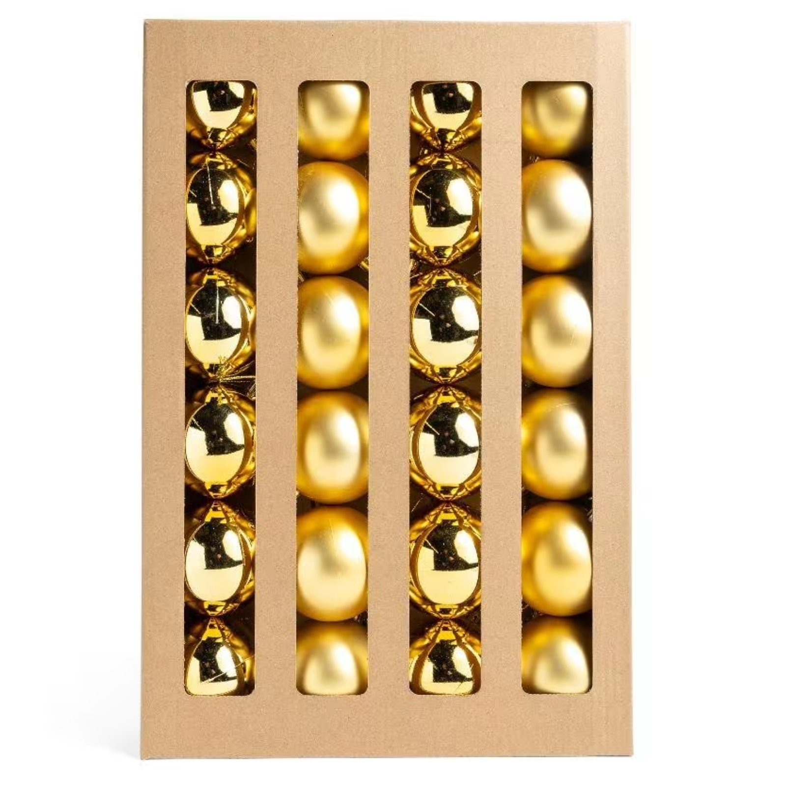 Palline per albero di natale set 24pz oro lucido e opaco Ø 6 cm