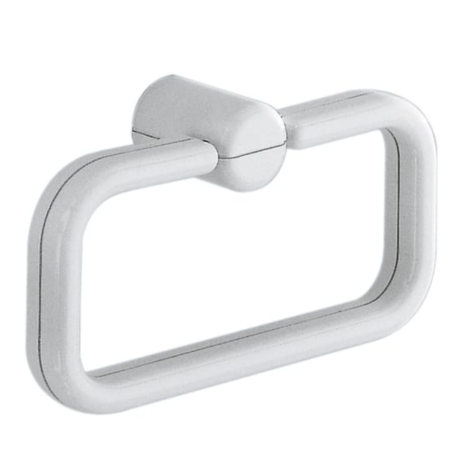 Porta asciugamano da bagno design moderno ad anello in resina bianco - Laguna
