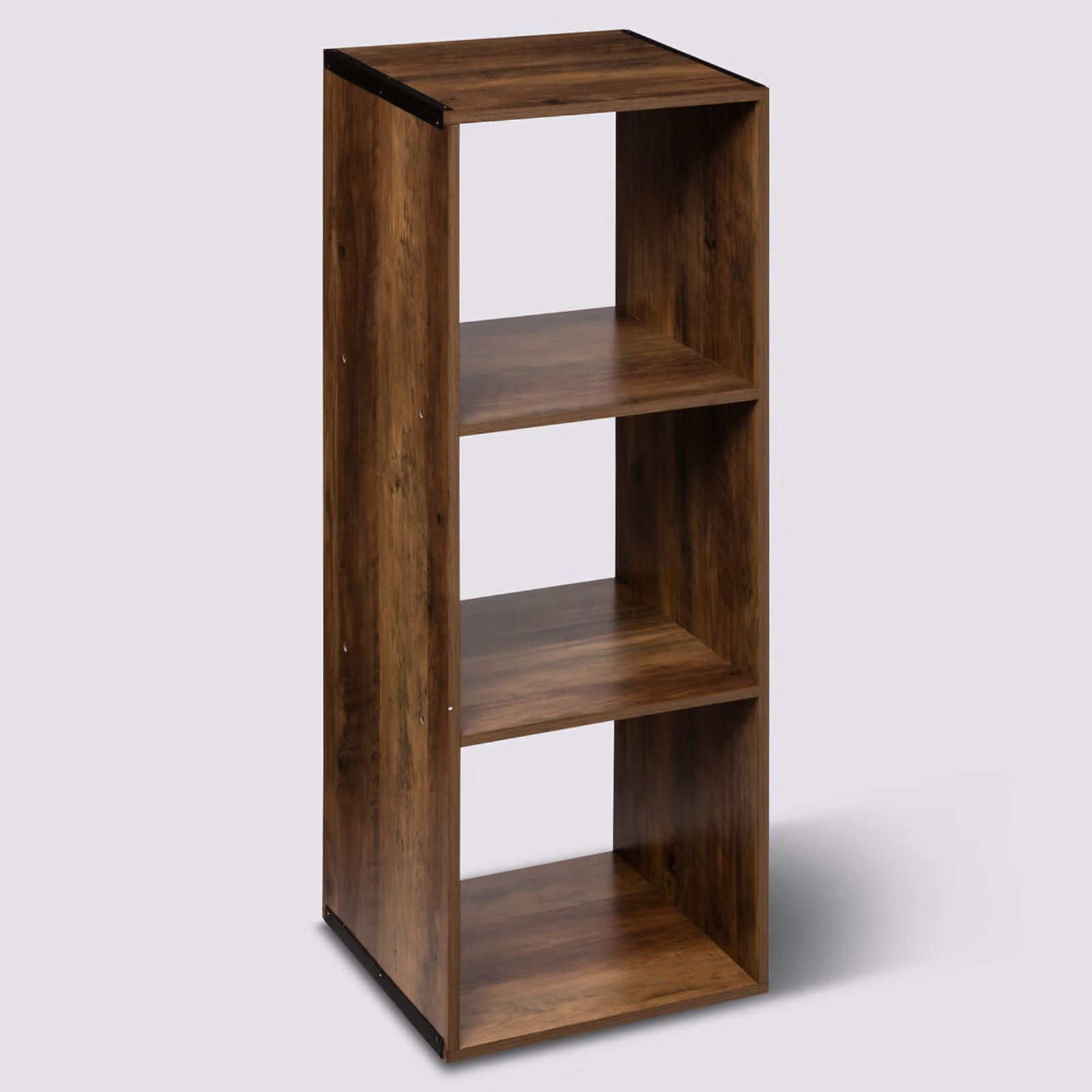 Libreria salvaspazio 3 ripiani effetto legno scuro - Modul
