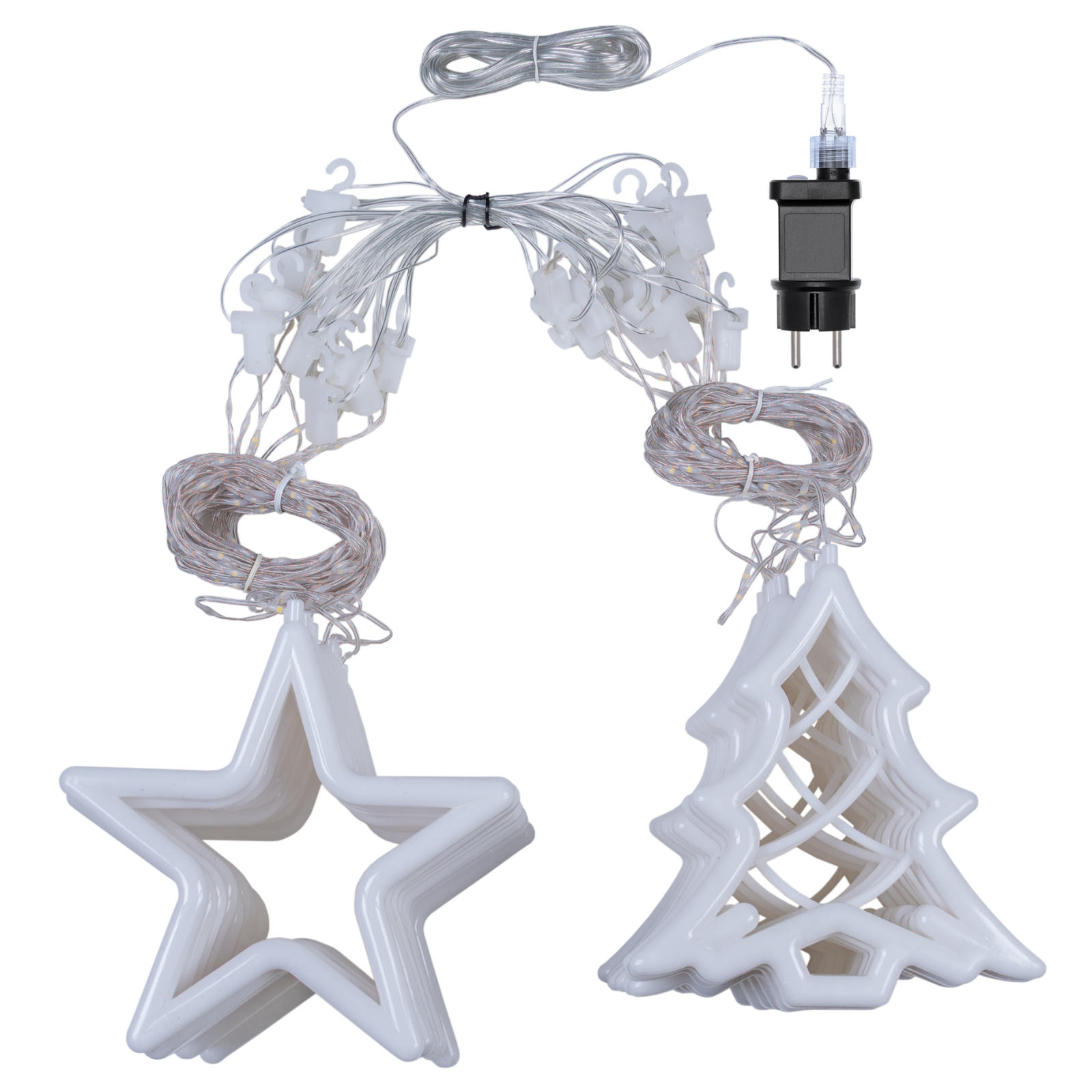 Tenda luminosa con stelle e albero 560 SMD LED bianco caldo uso interno o esterno