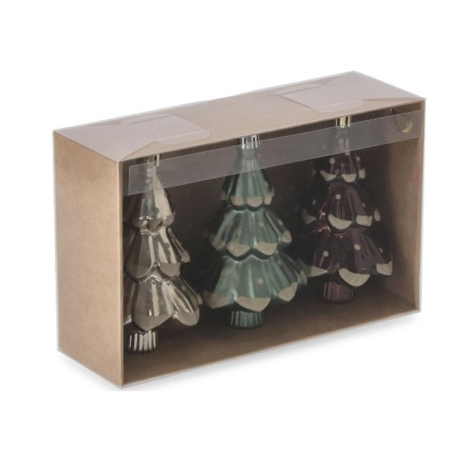 Set 3 Pz Pendagli per albero di natale alberello colorazione assortita