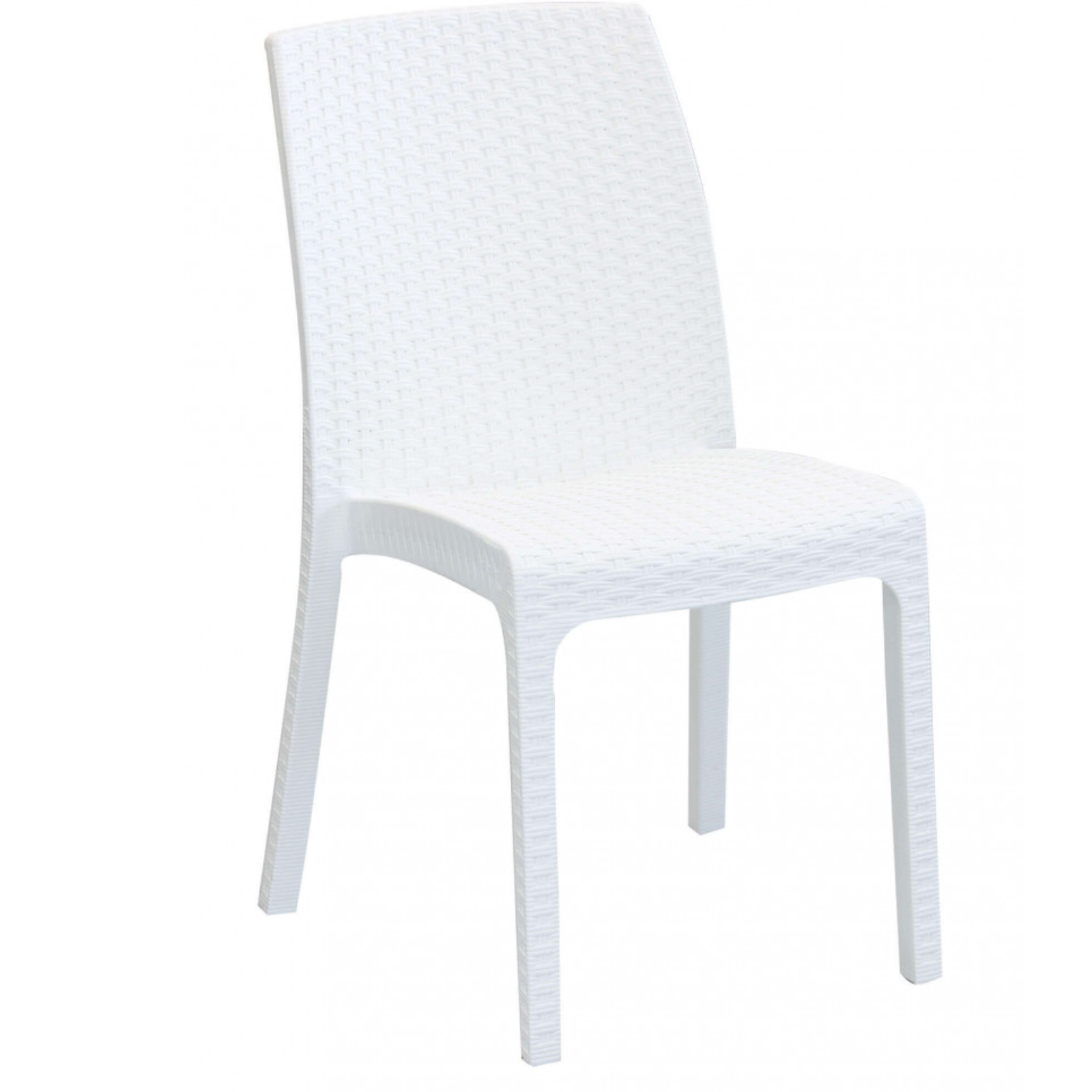 Sedia da esterno in resina finitura rattan impilabile - Virginia