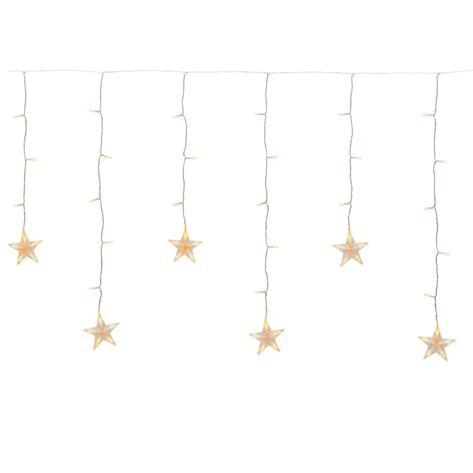 Stelle luminose 90 led bianco caldo con giochi di luce per uso interno o esterno