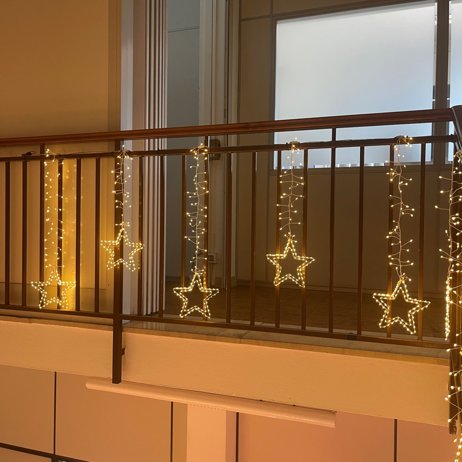Stelle luminose 950 Microled bianco caldo telaio in metallo uso interno o esterno