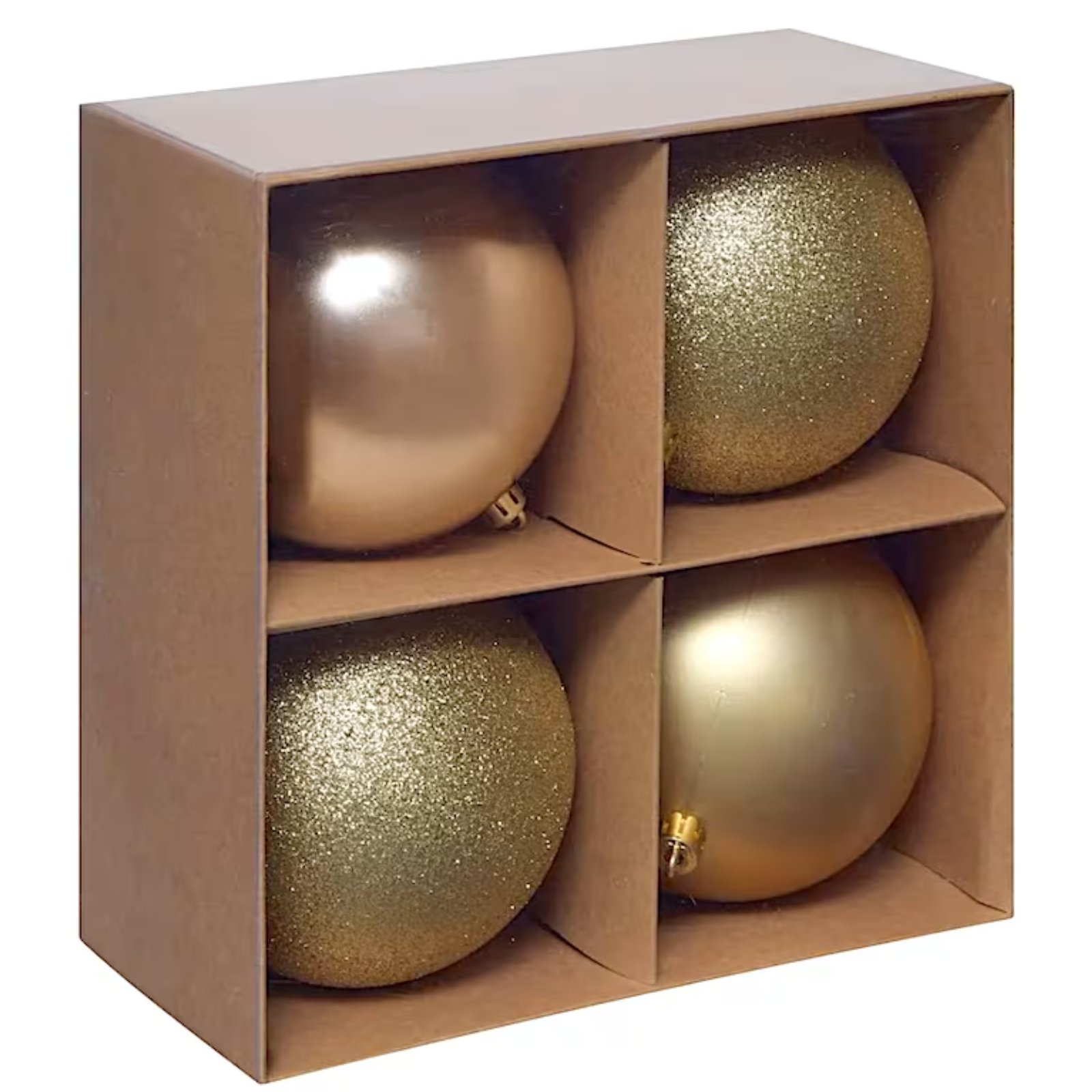 Palline per albero di natale Set 4 pz Ø 10 cm in plastica colorazione assortita