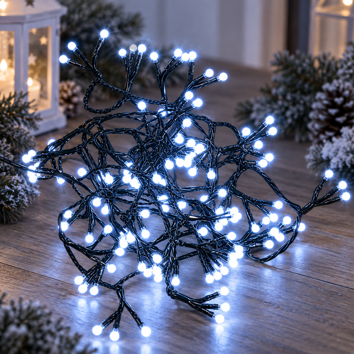 Catena luminosa a rami 120 led per interno o esterno