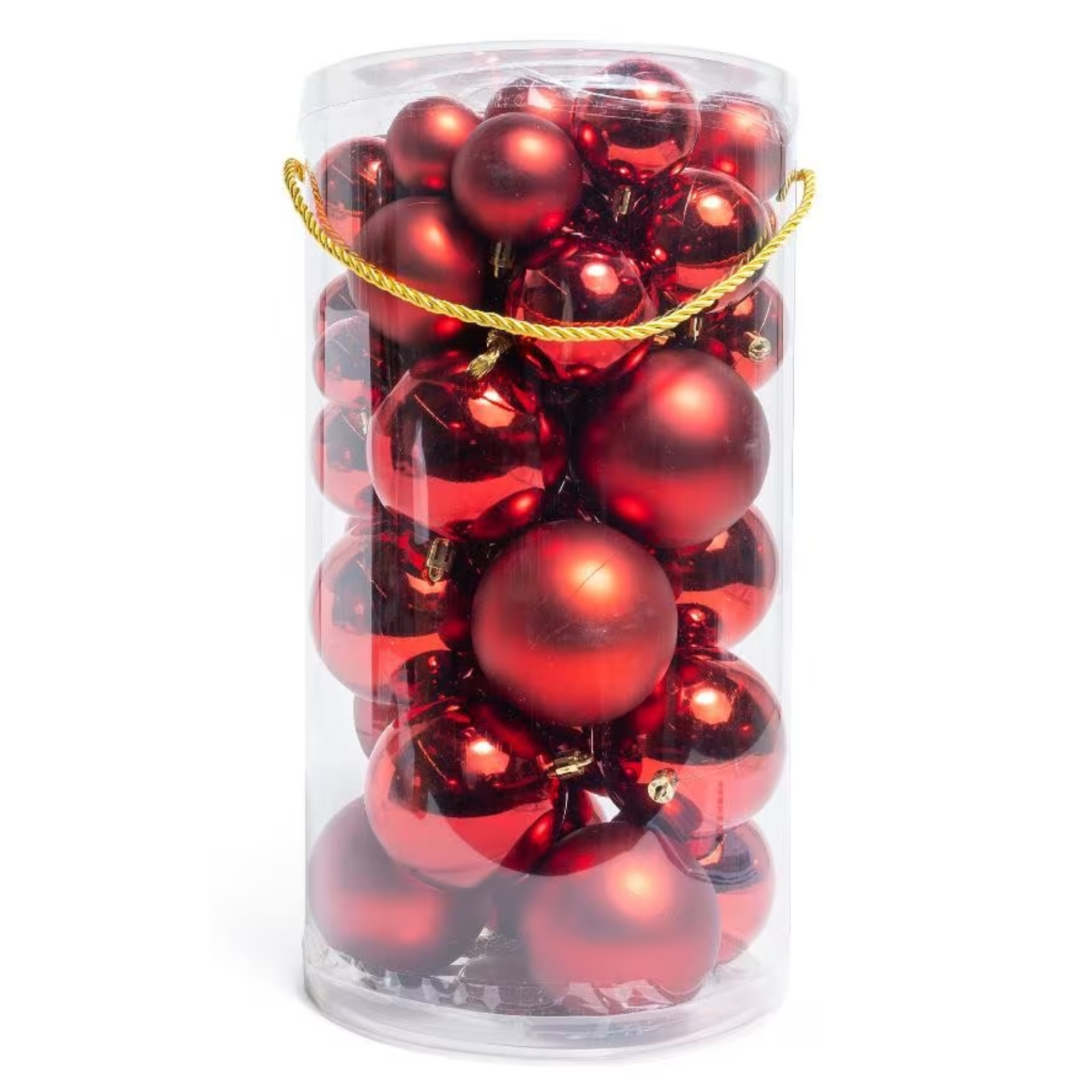Palline per albero di natale set 50 pz varie dimensioni decorazioni natalizie