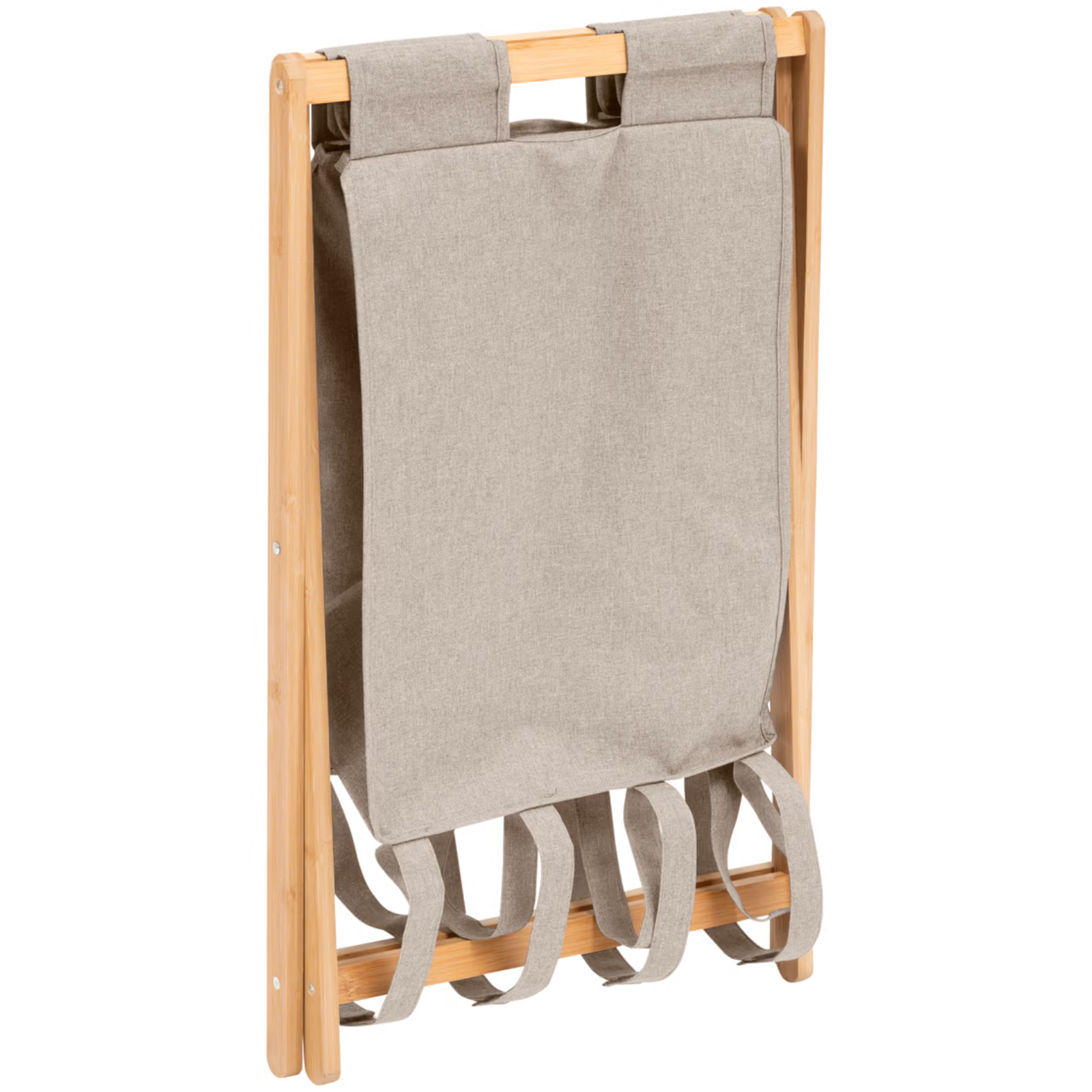 Portabiancheria in bamboo e poliestere pieghevole da bagno o lavanderia - Tidy