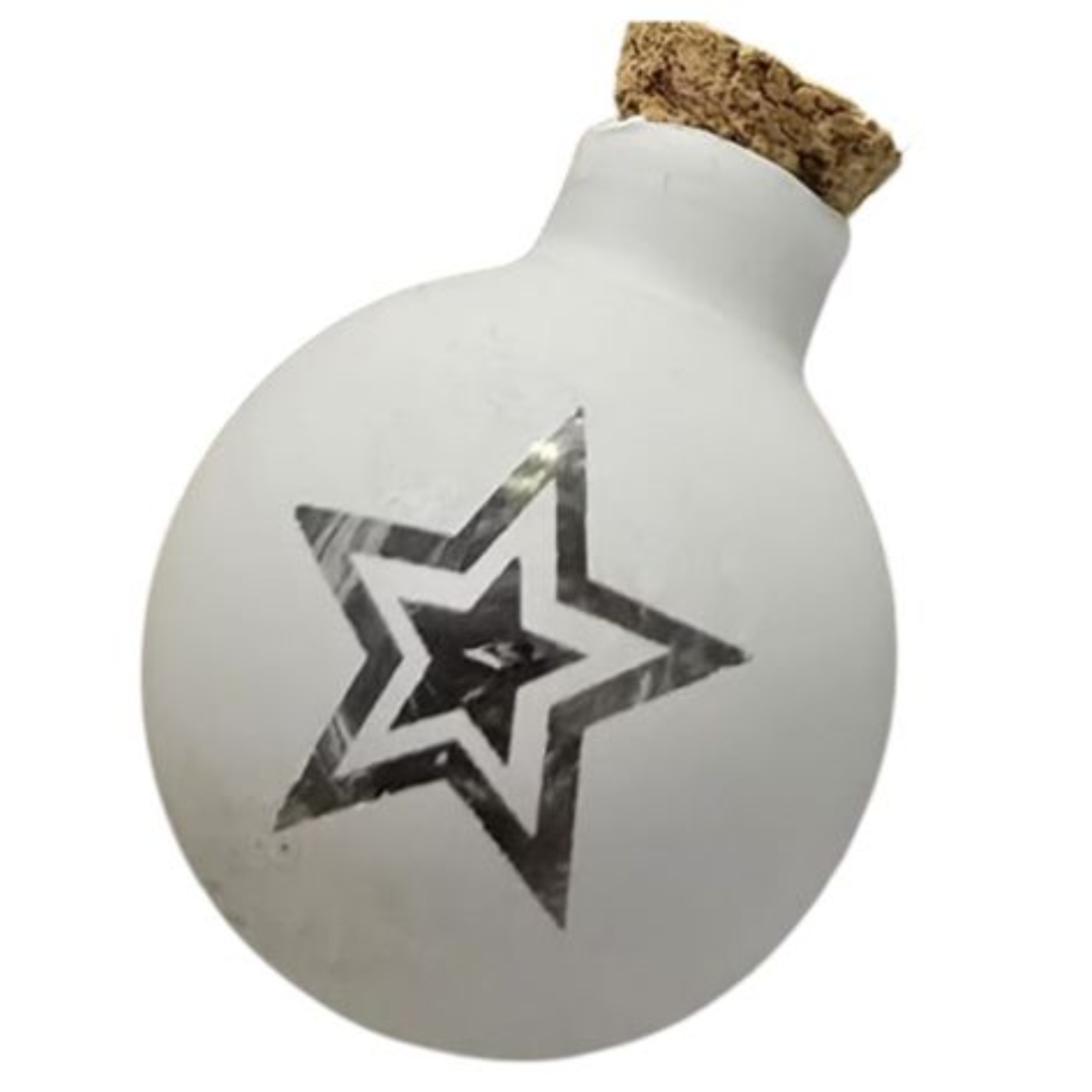 Catena luminosa 12 sfere in vetro bianco opaco ø25mm decorazione natalizia