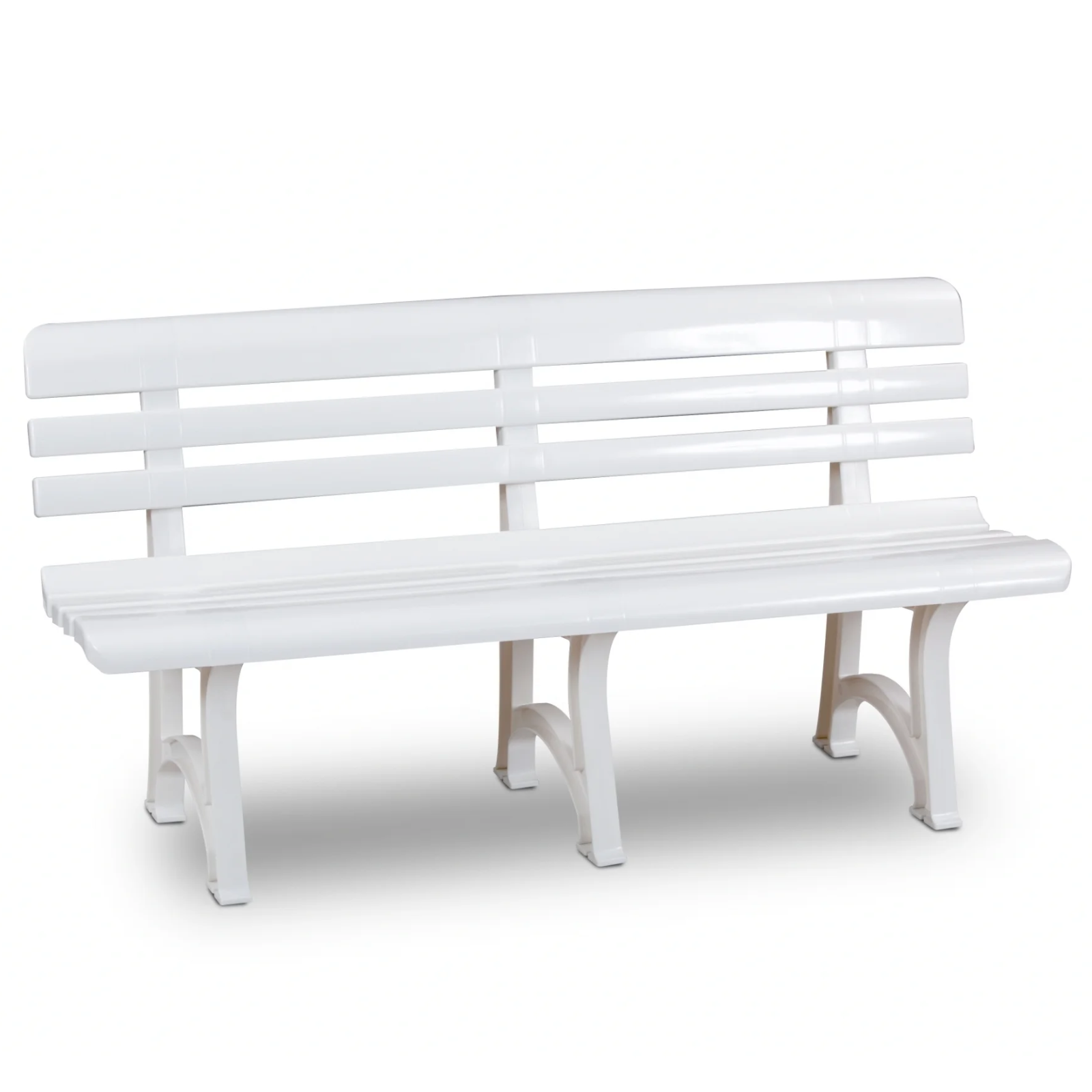 Panchina da esterno in polipropilene resistente 150x53x77 cm - Olimpia
