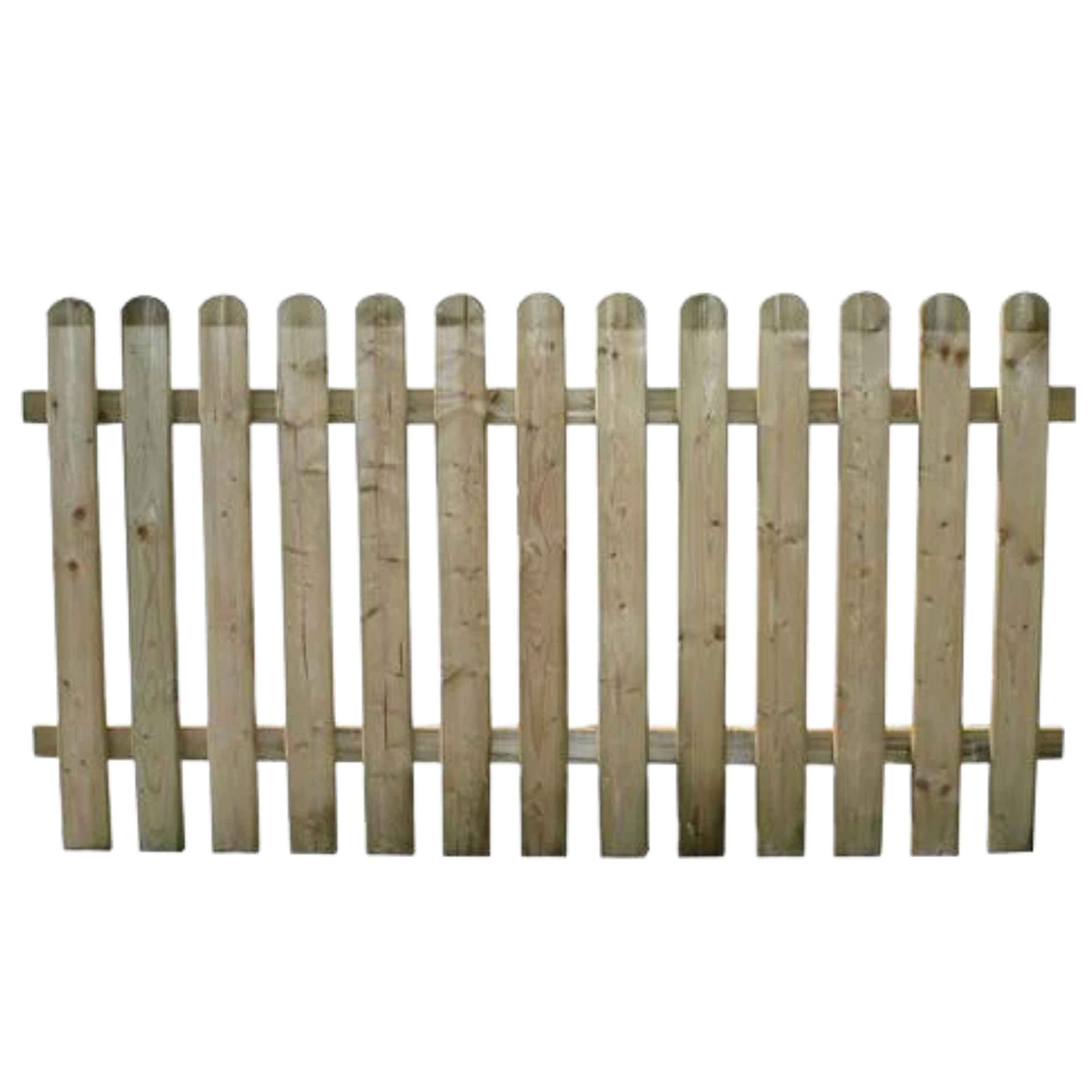 Staccionata in legno di pino fresco impregnato in autoclave per recinzioni