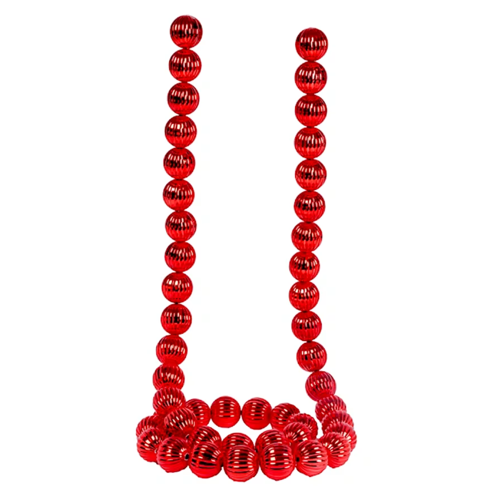 Ghirlanda di natale sfere in pvc Ø 4 cm decorazioni natalizie 180 cm