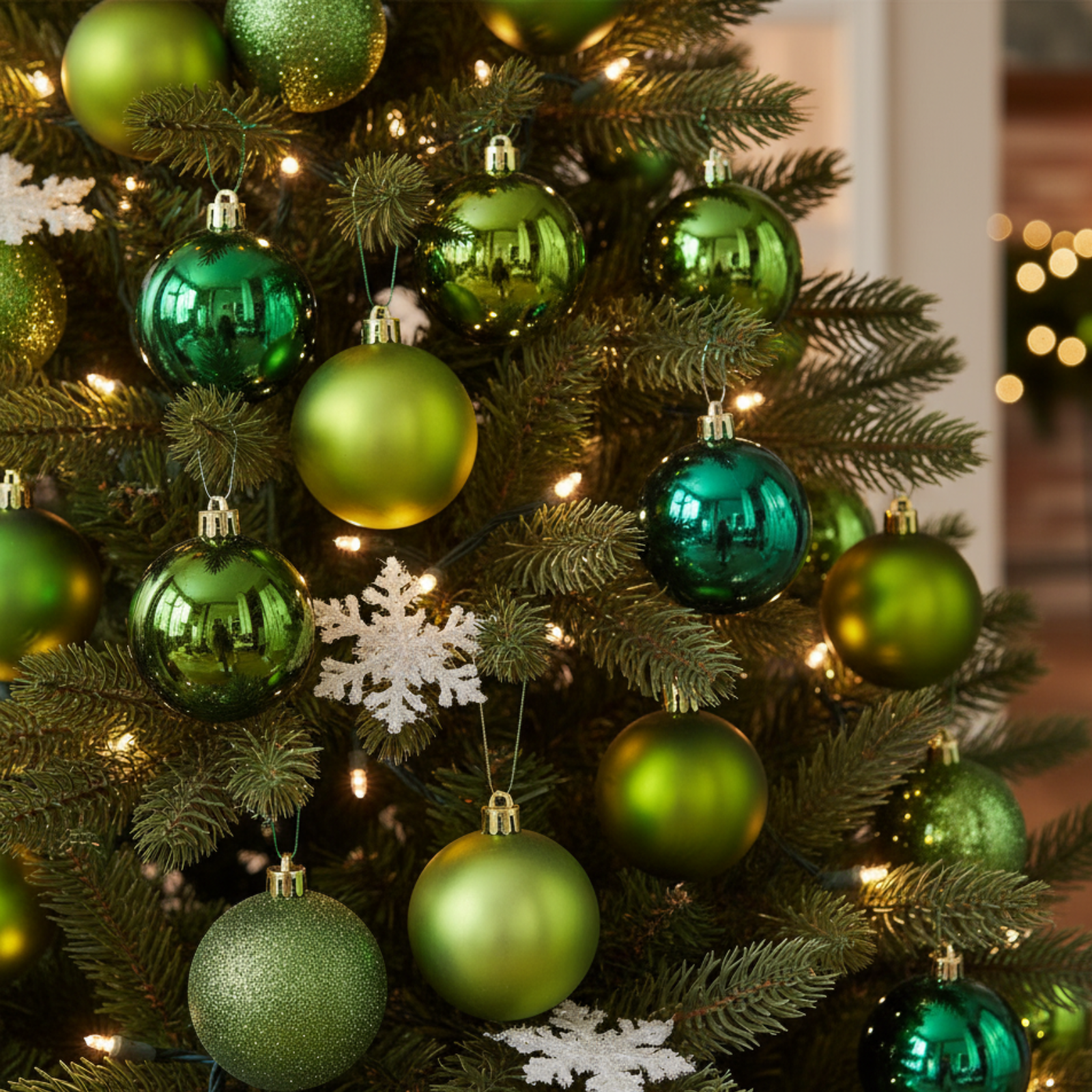 Palline per albero di natale set 8pz Ø 7 cm verde decorazioni natalizie