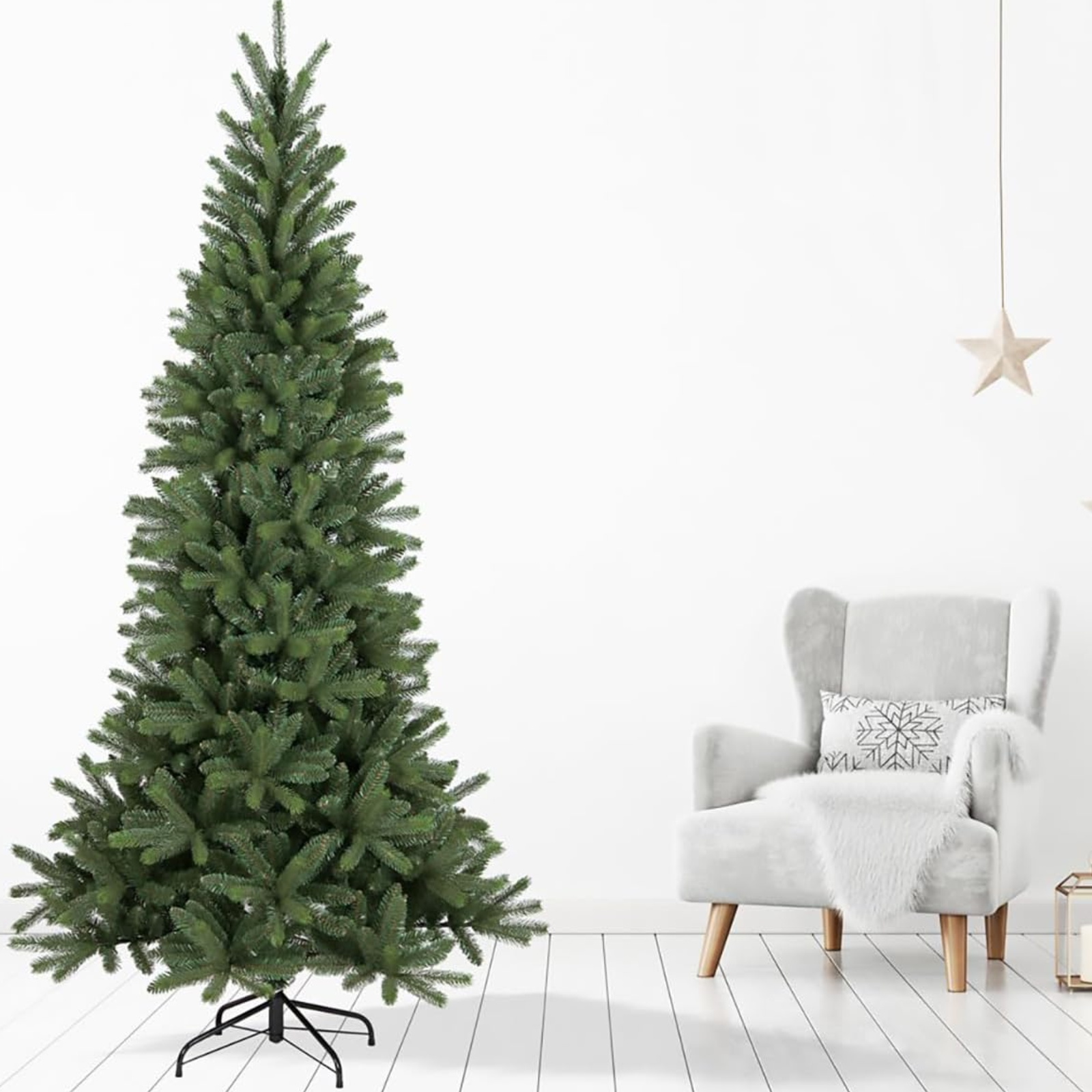 Albero di natale verde artificiale in PE + PVC - Montecarlo