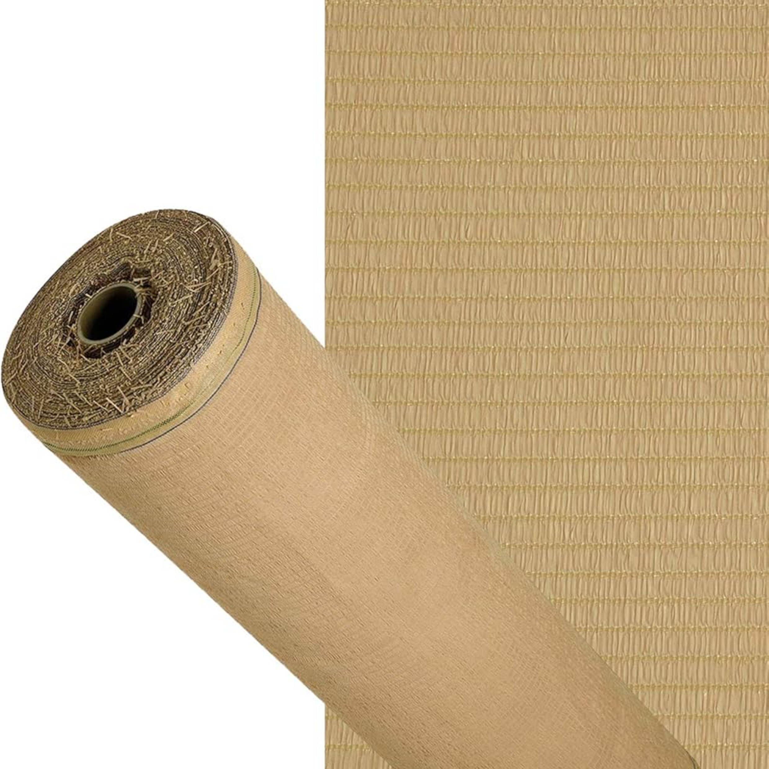 Rete Ombreggiante ecrù in piattina HDPE 80gr/mq ombra 90% con cimosa e asole