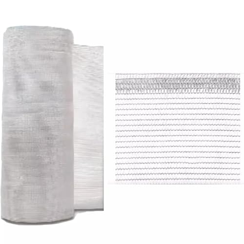 Rete Ombreggiante bianco in piattina HDPE 80gr/mq ombra 90% con cimosa e asole