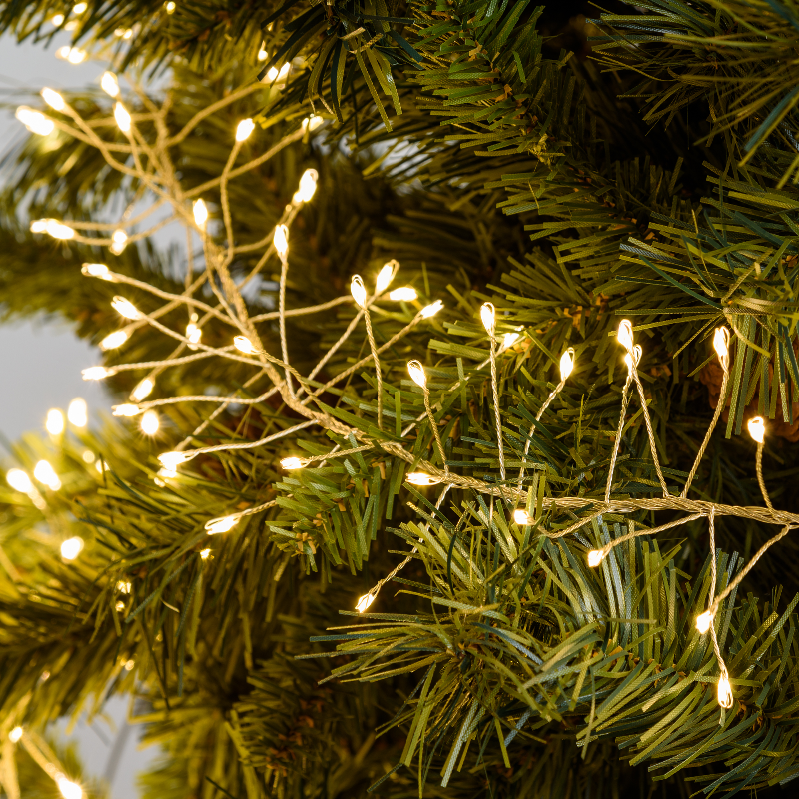 Catena luminosa 300 microled bianco caldo luci di natale per interno o esterno
