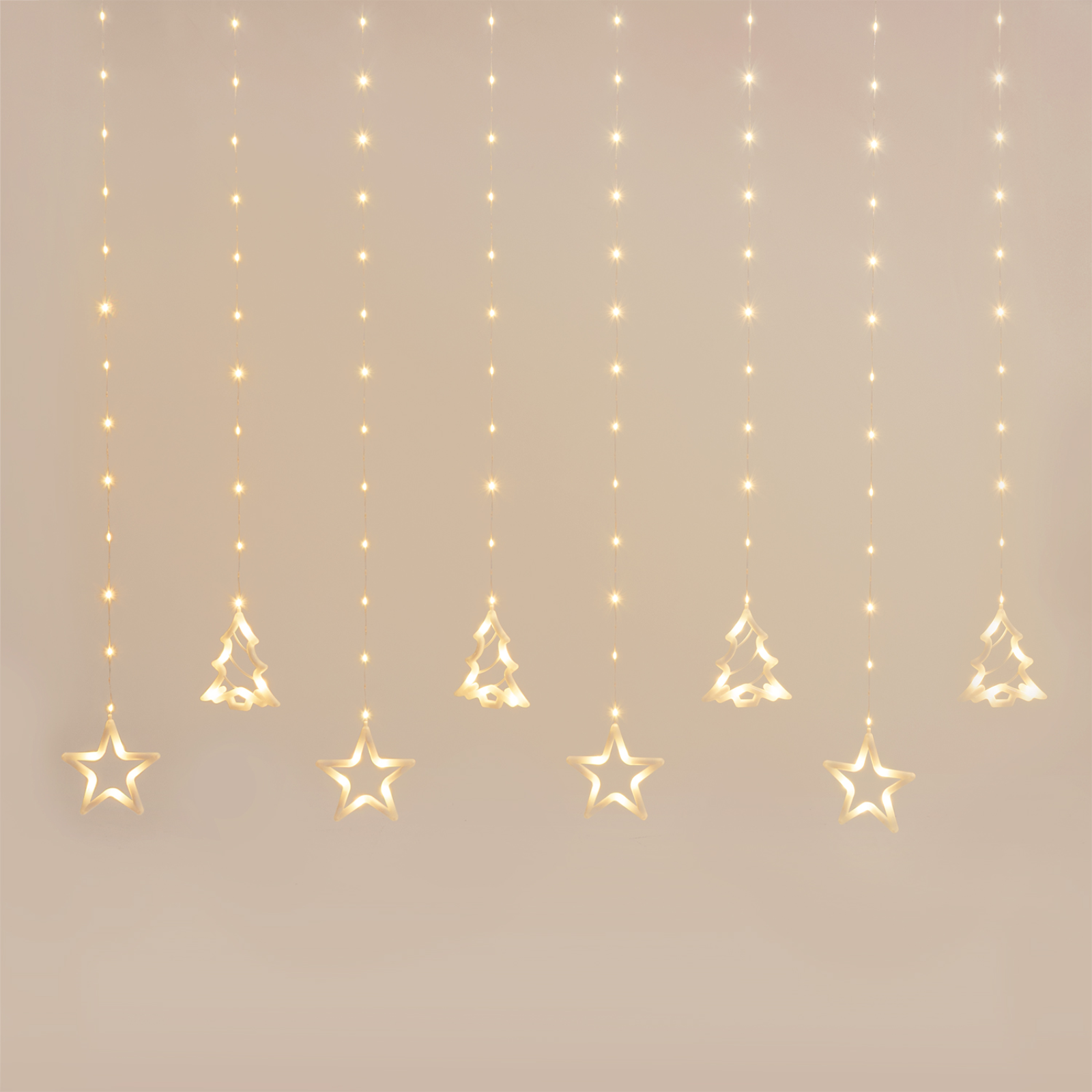 Tenda luminosa con stelle e albero 560 SMD LED bianco caldo uso interno o esterno