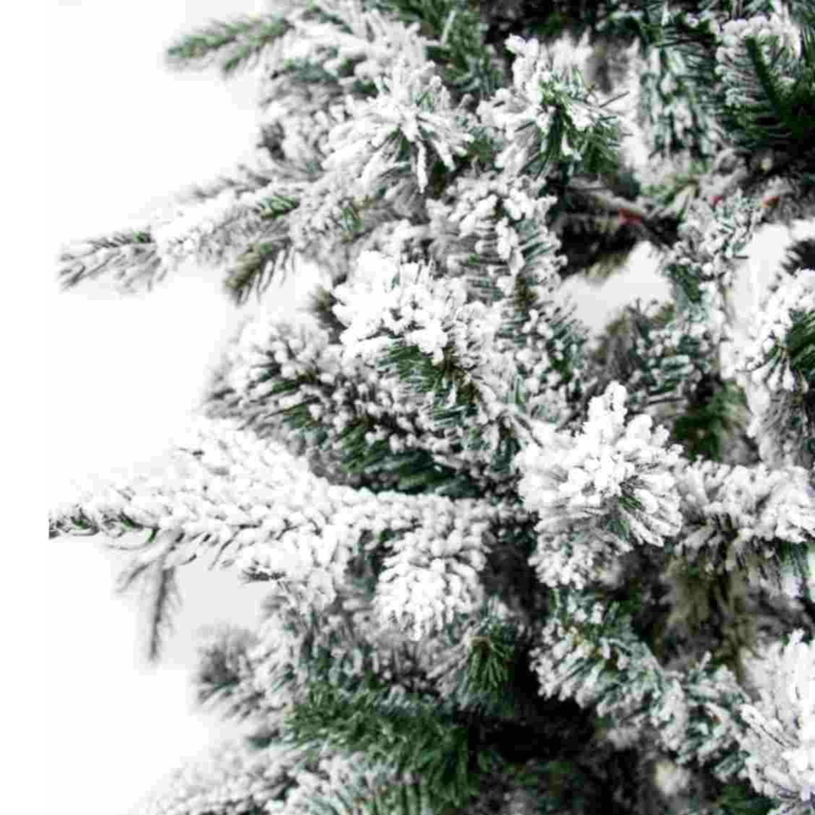 Albero di natale innevato artificiale in PE + PVC base a croce in metallo - Imperia