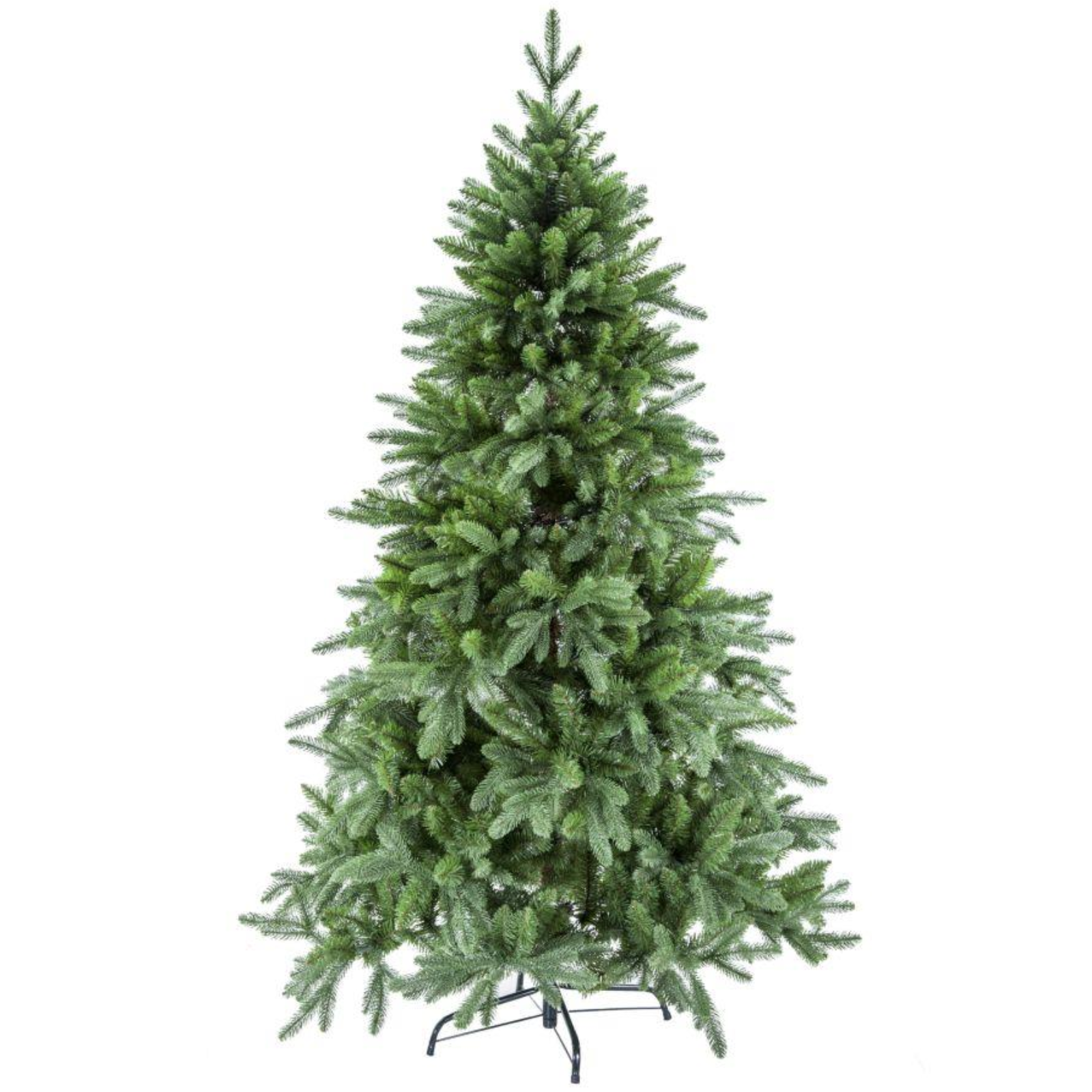 Albero di natale verde artificiale in PVC + PE ramificato in 3 parti con struttura in metallo - Everglo