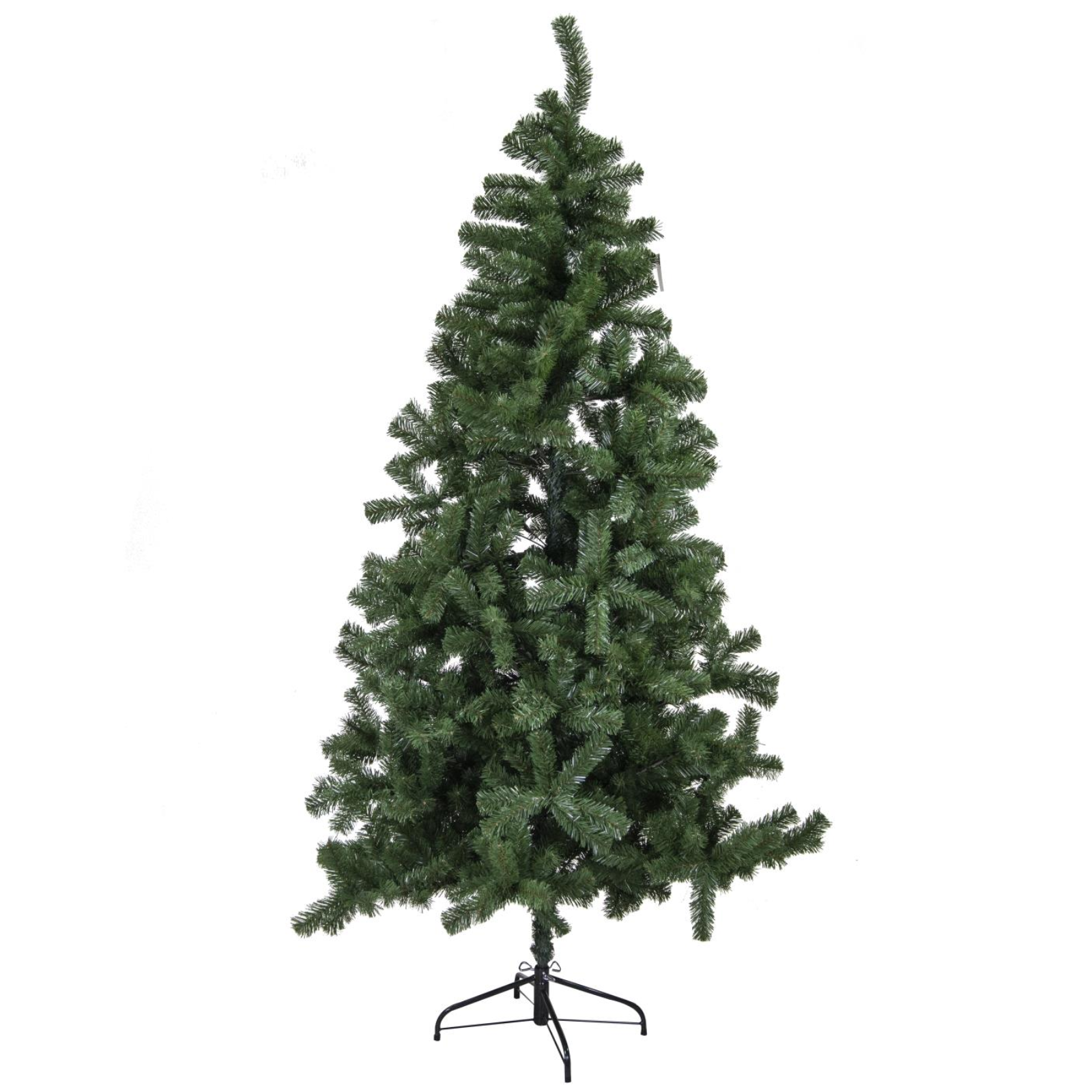 Albero di natale verde artificiale in PVC con struttura in metallo apertura a innesto - Monte Prado