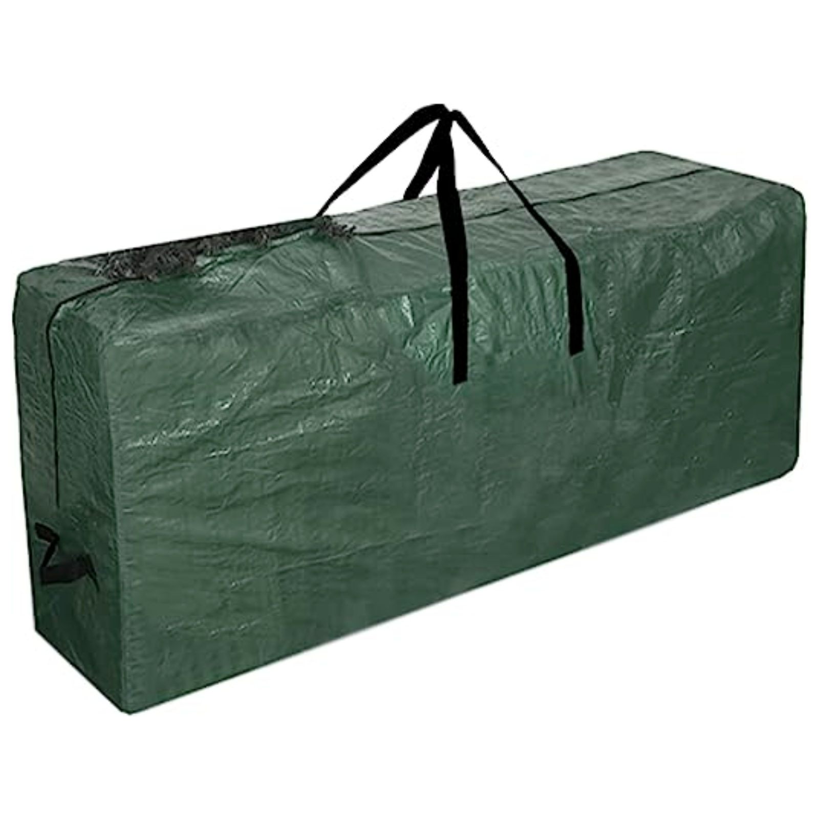 Borsa porta albero di natale 150/180/210/240 cm in tessuto verde con chiusura zip e maniglie