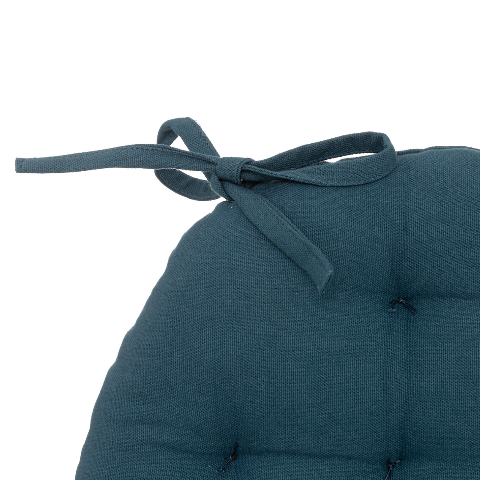Cuscino rotondo per sedia in cotone con imbottitura interno in cotone riciclato Ottanio