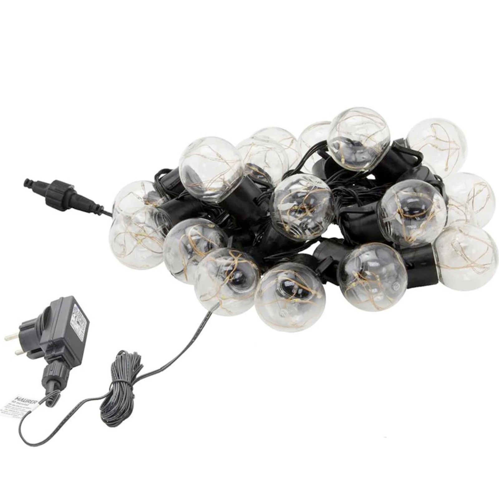 Catena luminosa luci di natale 20 micro led globo a luce fissa per interno o esterno