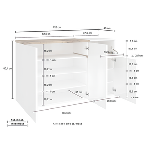 Esplora l'eleganza moderna con la credenza multiuso Blinx: design in bianco lucido e acero, 3 ante con 5 ripiani e antina a ribalta. Funzionale e raffinata, si adatta a diverse ambientazioni. Organizza il tuo spazio con stile e praticità