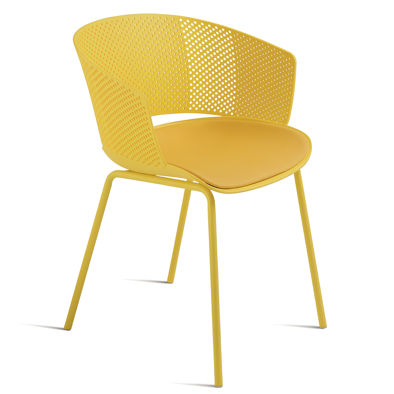 Sedia da pranzo design moderno in polipropilene e Pu - Tita