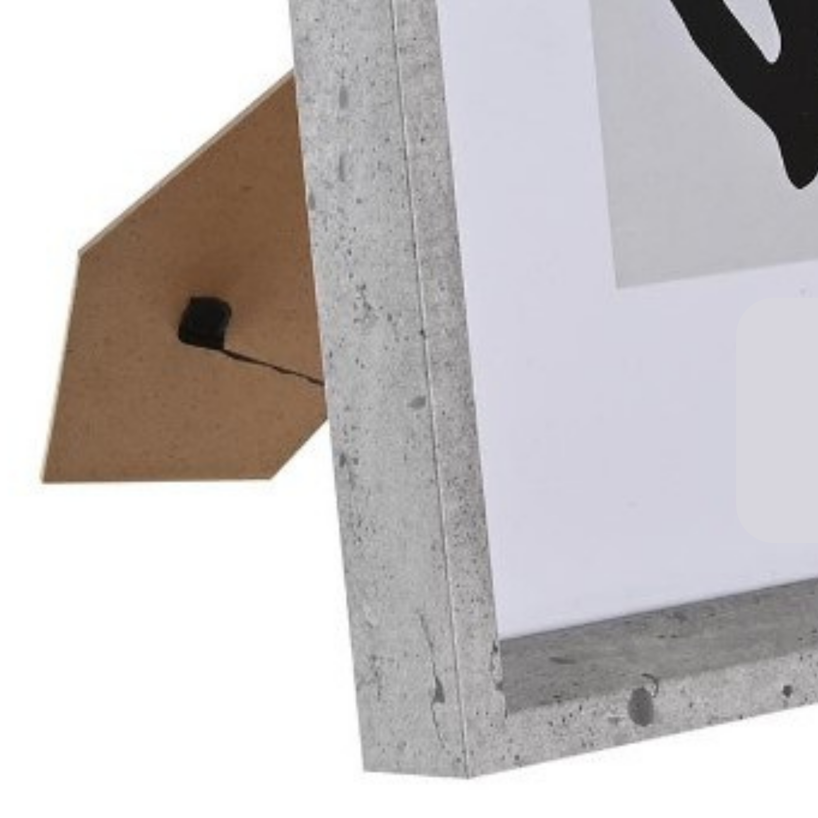 Cornice in legno Iten color cemento supporto in mdf per puzzle portafoto  con vetro