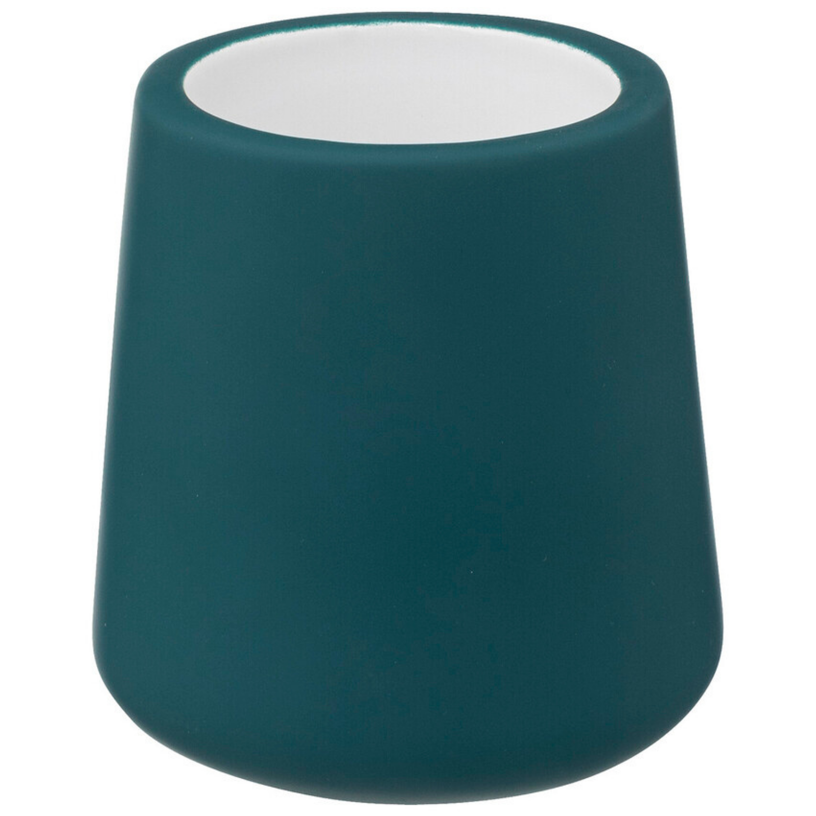 Portascopino da bagno wc con struttura in ceramica e scopino in polipropilene e acciaio inox