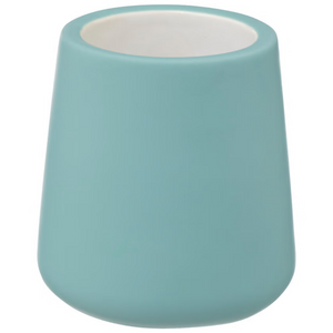 Portascopino da bagno wc con struttura in ceramica e scopino in polipropilene e acciaio inox