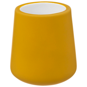Portascopino da bagno wc con struttura in ceramica e scopino in polipropilene e acciaio inox