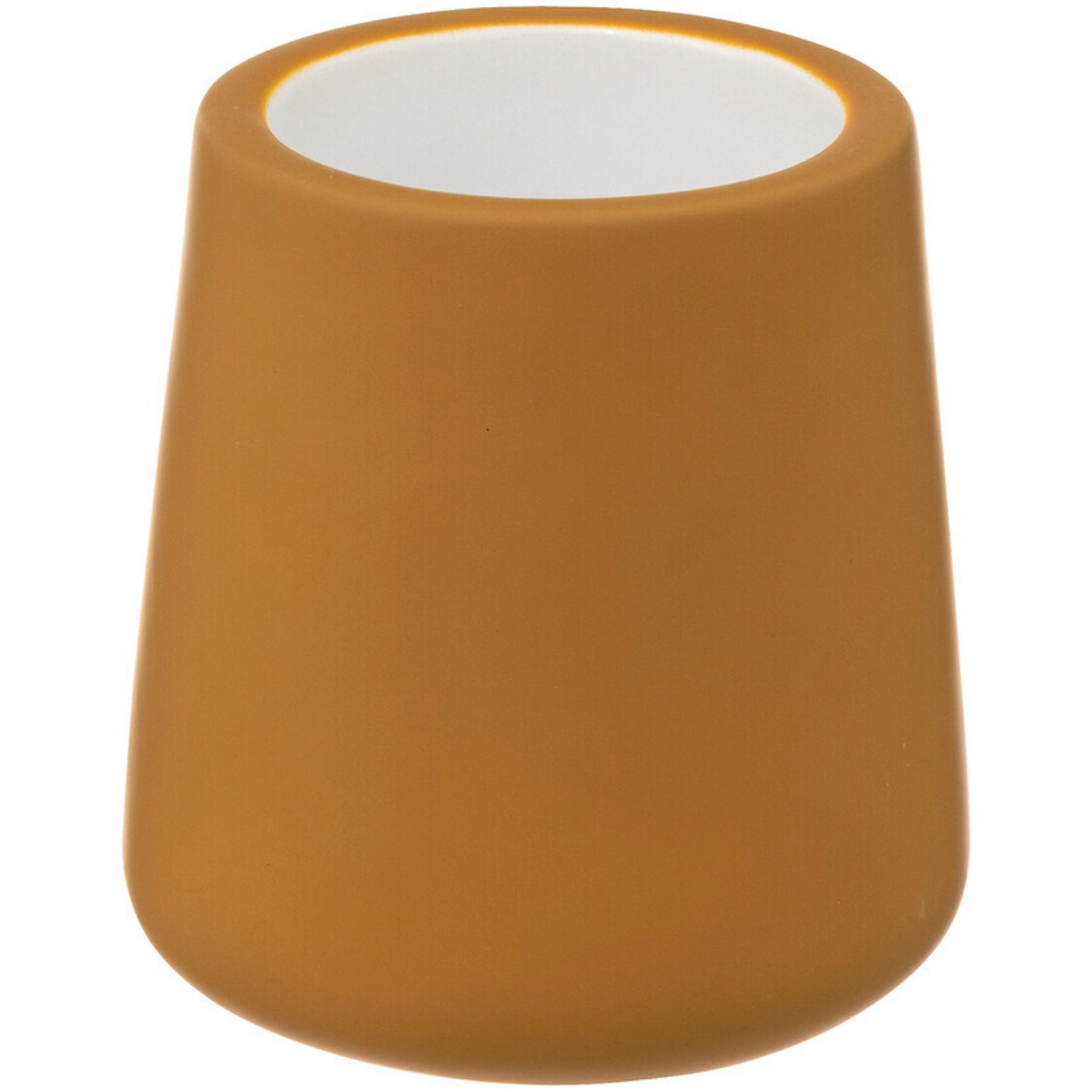 Portascopino da bagno wc con struttura in ceramica e scopino in polipropilene e acciaio inox