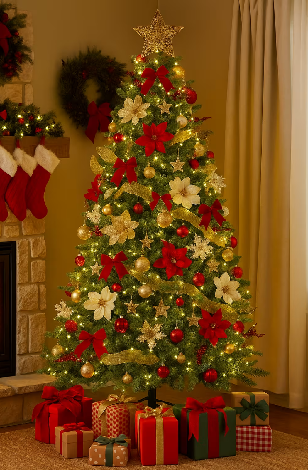 Albero di natale verde artificiale in PE + PVC effetto realistico - Savana
