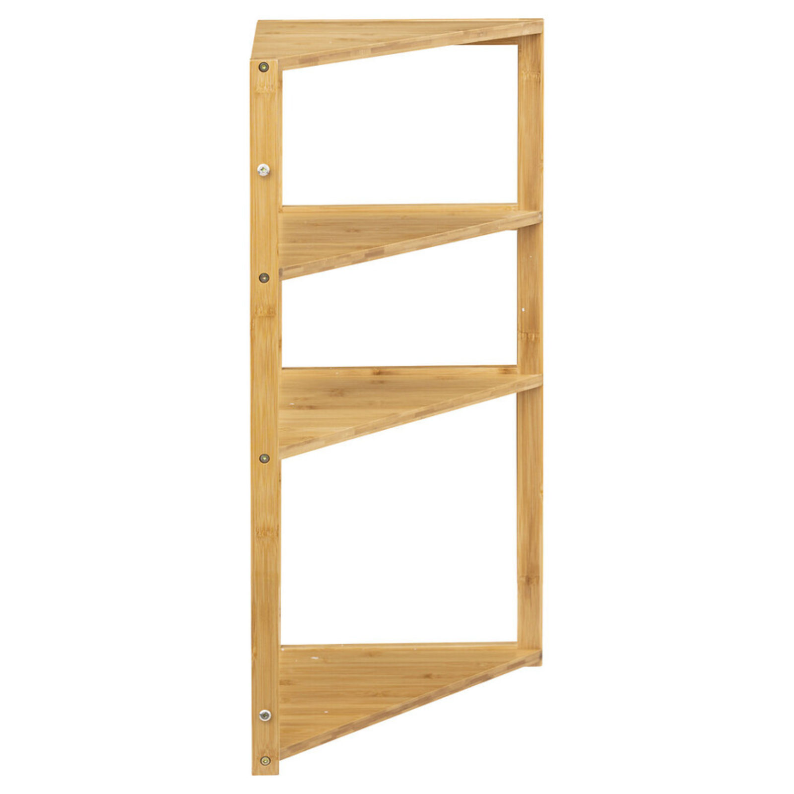 Scaffale angolare in legno bambù con 3 ripiani H 80 cm - Nami