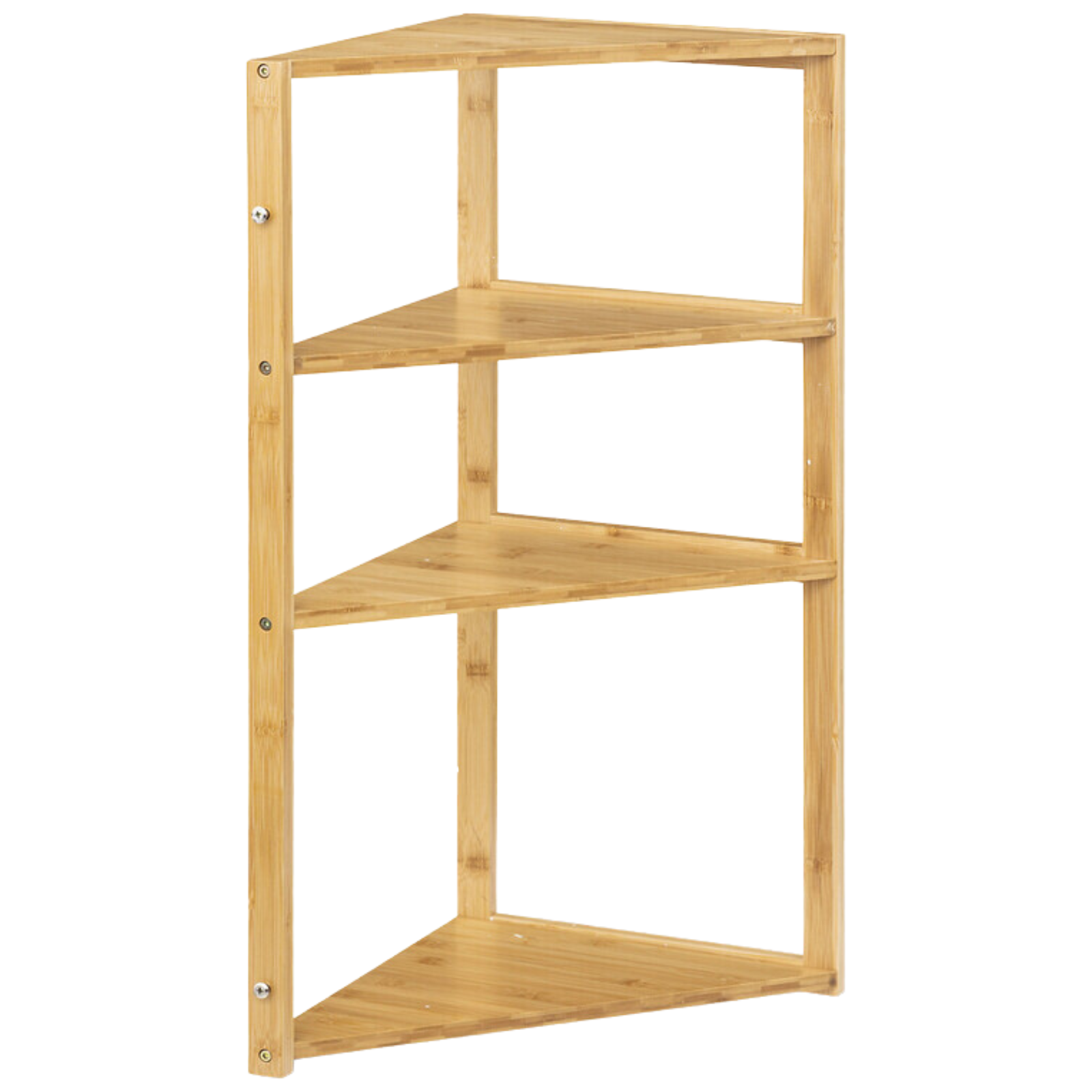 Scaffale angolare in legno bambù con 3 ripiani H 80 cm - Nami