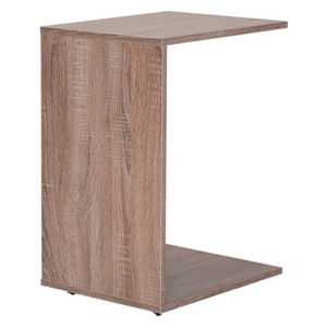 Tavolino da divano "Prism" a forma C design moderno color rovere tartufo in truciolare