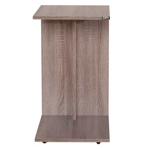Tavolino da divano "Prism" a forma C design moderno color rovere tartufo in truciolare