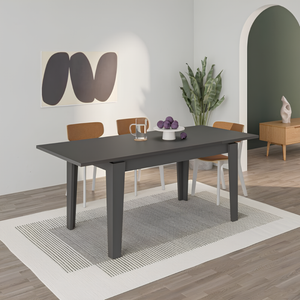Tavolo allungabile moderno rettangolare 140/190 cm "Tolmen" bordi in abs per sala da pranzo