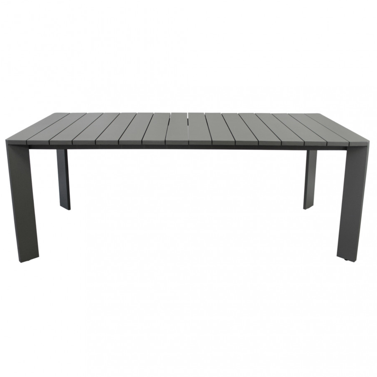 Tavolo rettangolare 200x100 in alluminio antracite da interno o esterno - Connec