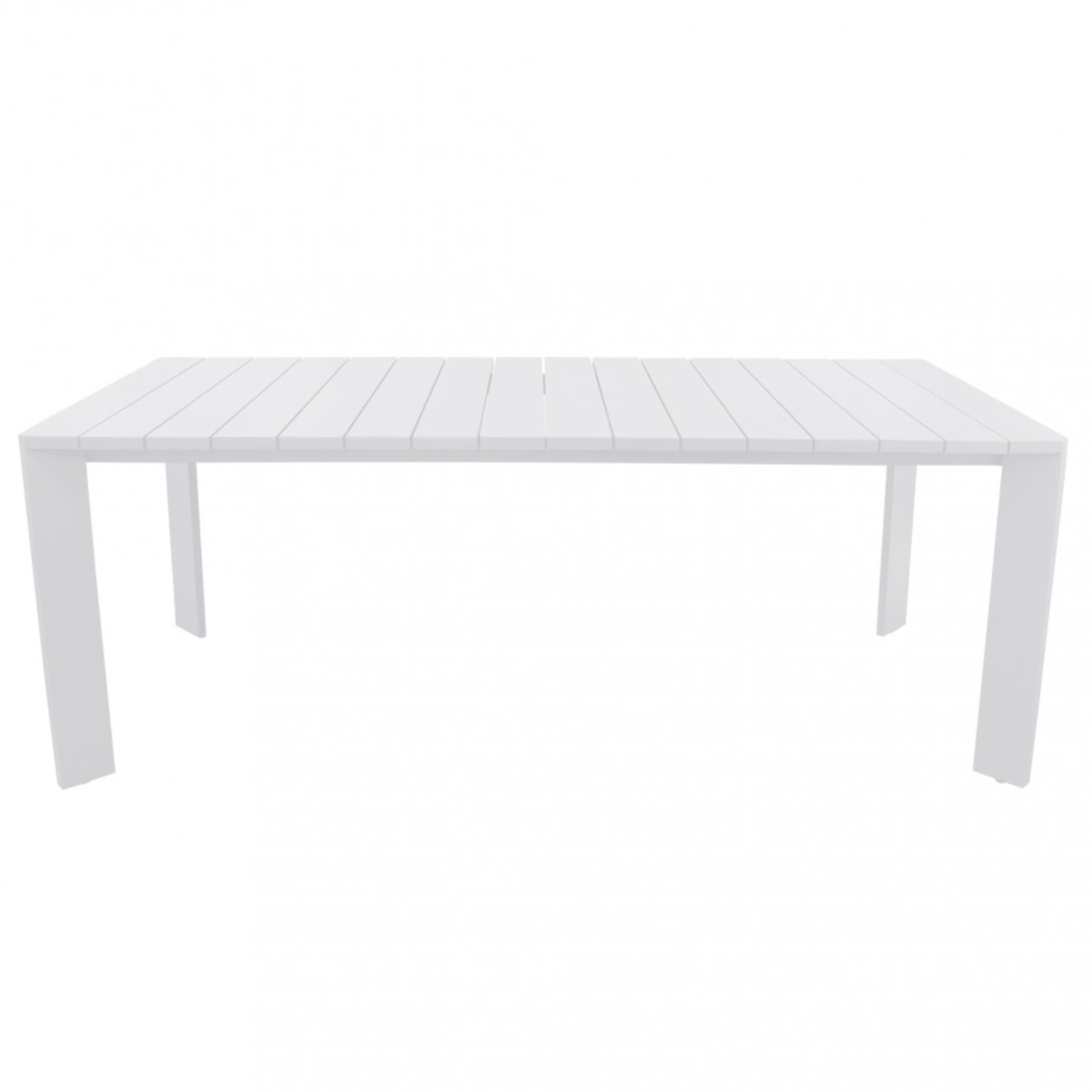 Tavolo rettangolare 200x100 in alluminio bianco da interno o esterno - Connec