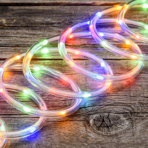 Tubo luminoso luci di natale 240 led multicolor 10 mt con giochi di luci per uso interno o esterno