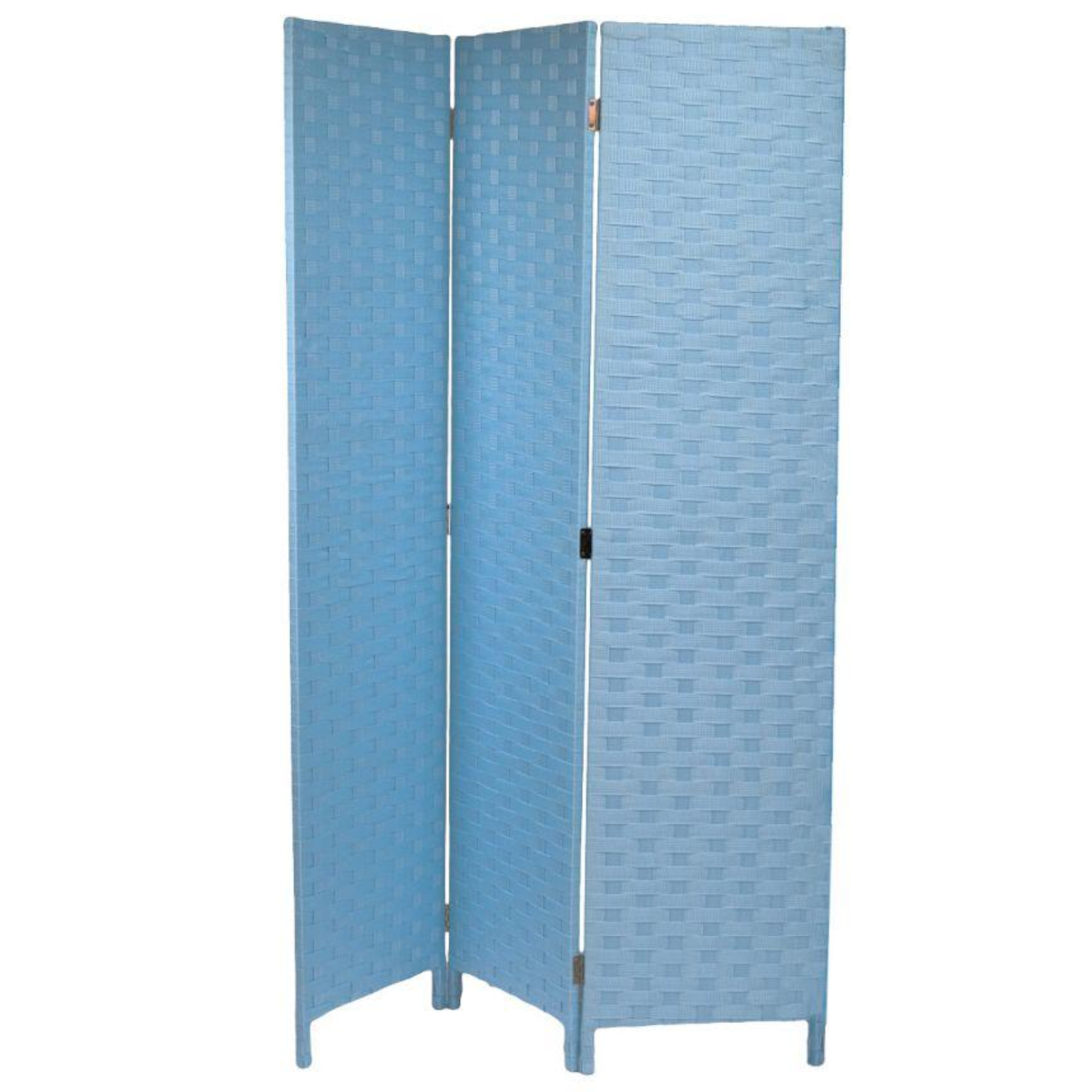 Paravento divisorio 3 ante in poliestere azzurro H170 cm - Pollim